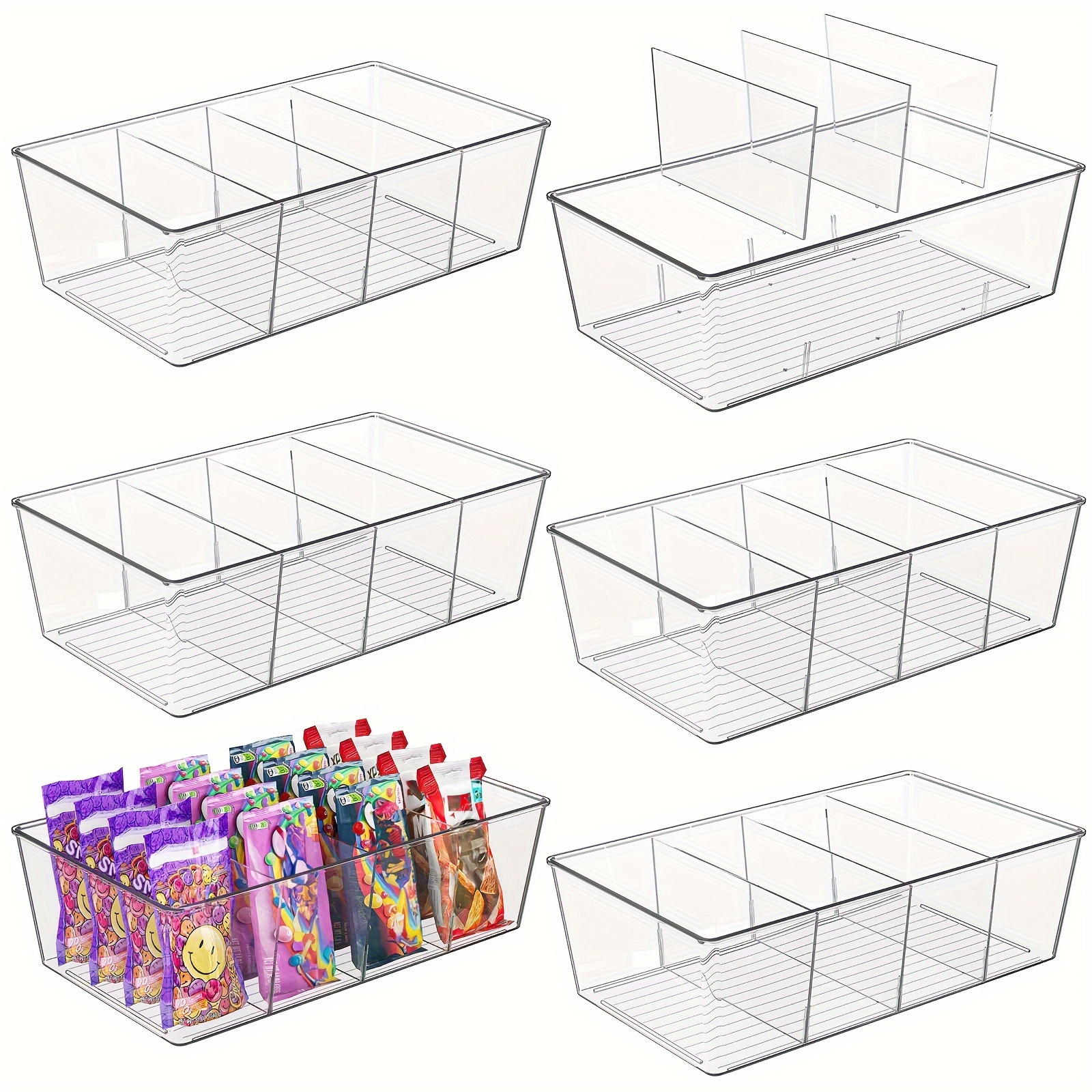 Food Snacks Packets - 6 Packs Snack Organizers, Pantry Organizer