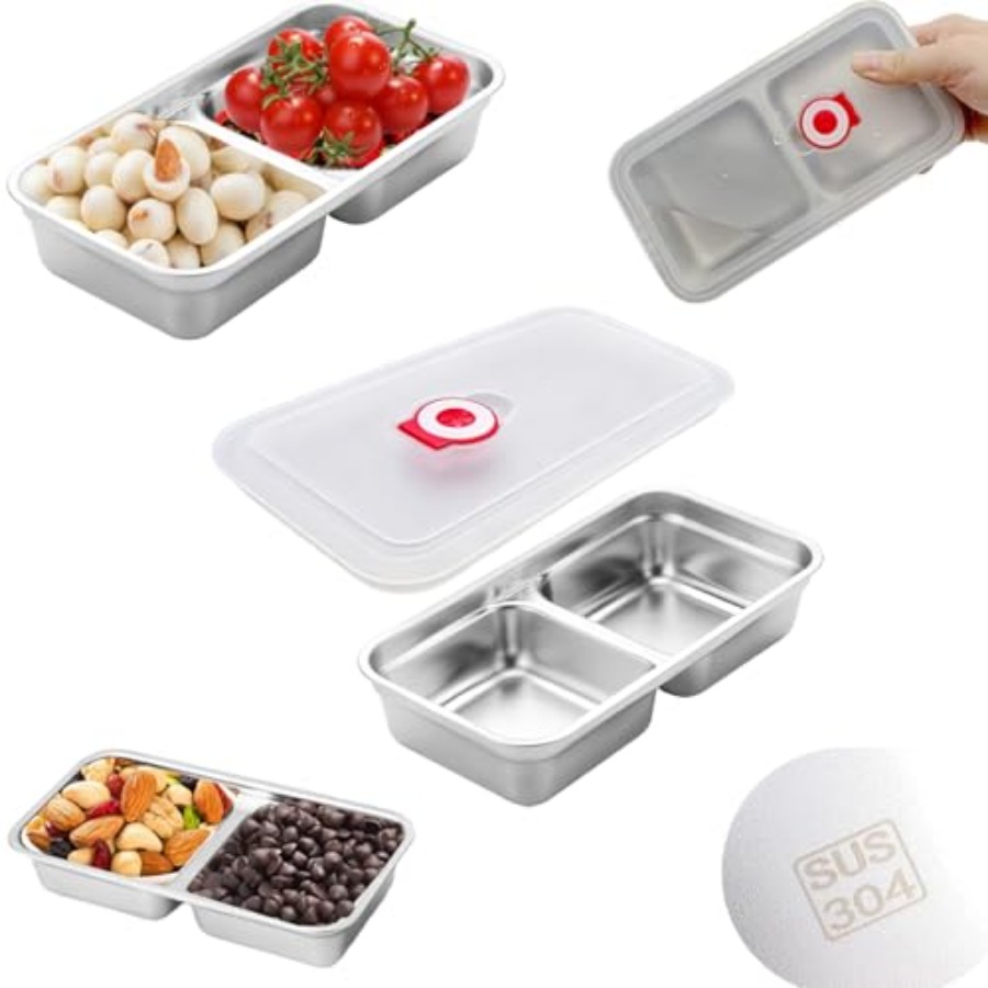 Food Snacks For Camping - 304 Stainless Steel Snack Containers, Grab