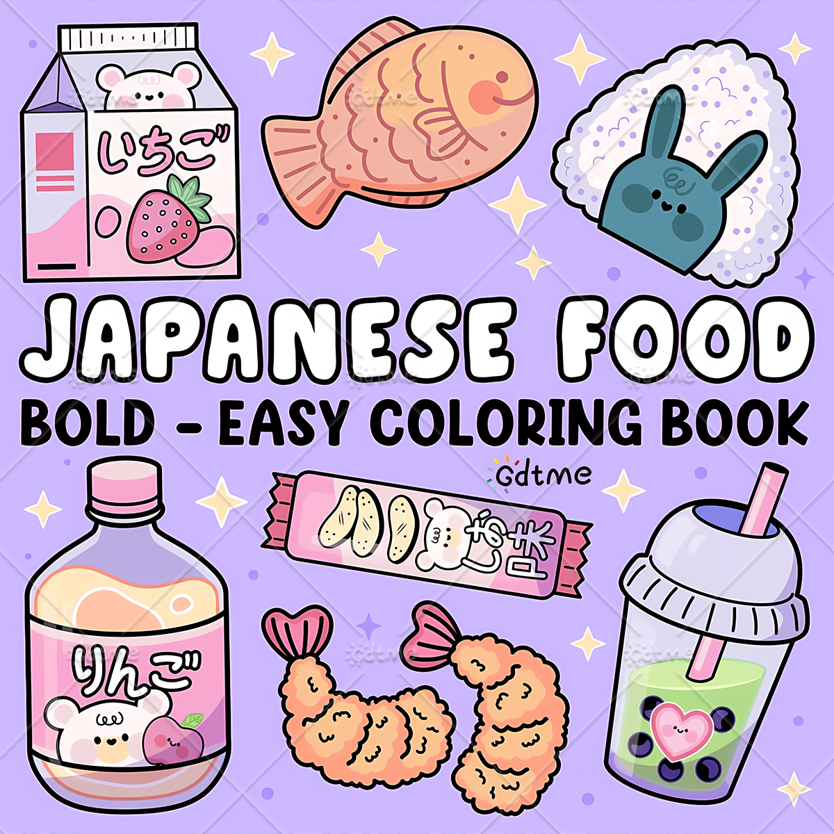 JAPANESE FOOD Bold-easy Patter - Food Snacks Coloring Book avaliação e preço