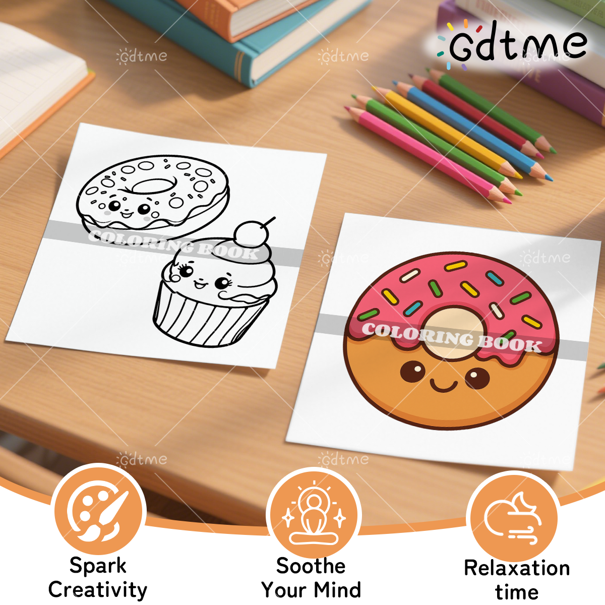 FOOD SNACKS & SWEETS Themed Co - Food Snacks Coloring Book avaliação e preço