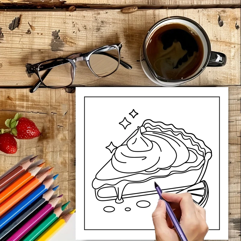 Easy Food and Snacks Coloring  - Food Snacks Coloring Book avaliação e preço