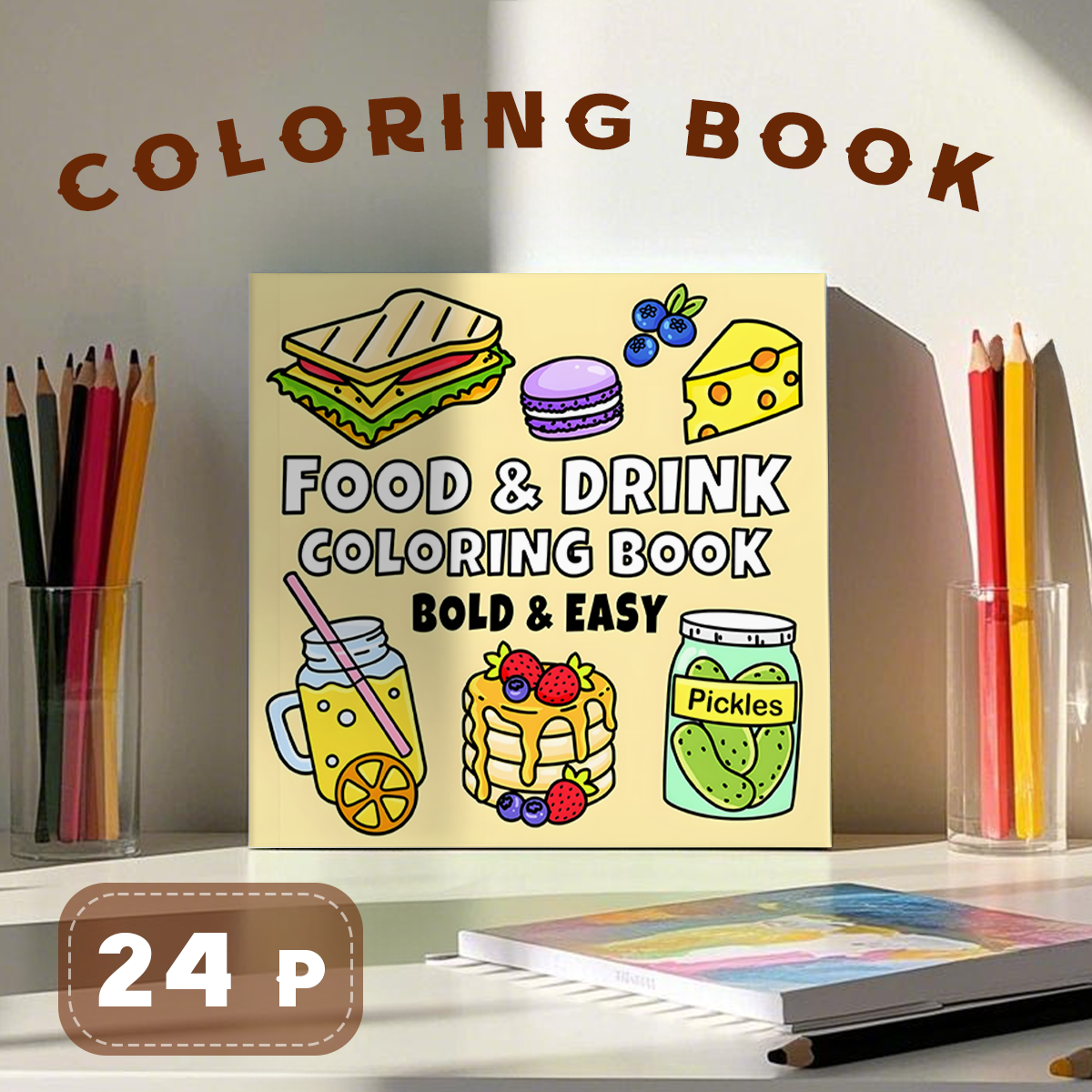 Delicious Treats Coloring Book - Food Snacks Coloring Book avaliação e preço