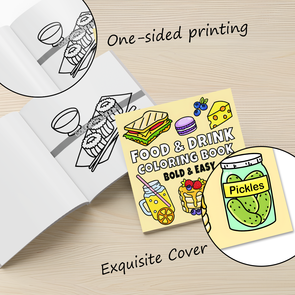 Delicious Treats Coloring Book - Food Snacks Coloring Book avaliação e preço