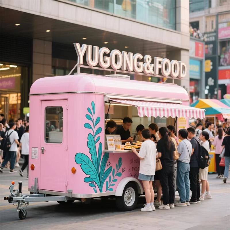 Portable Food Cart Trailer Cof - Food Snacks That Start With A avaliação e preço
