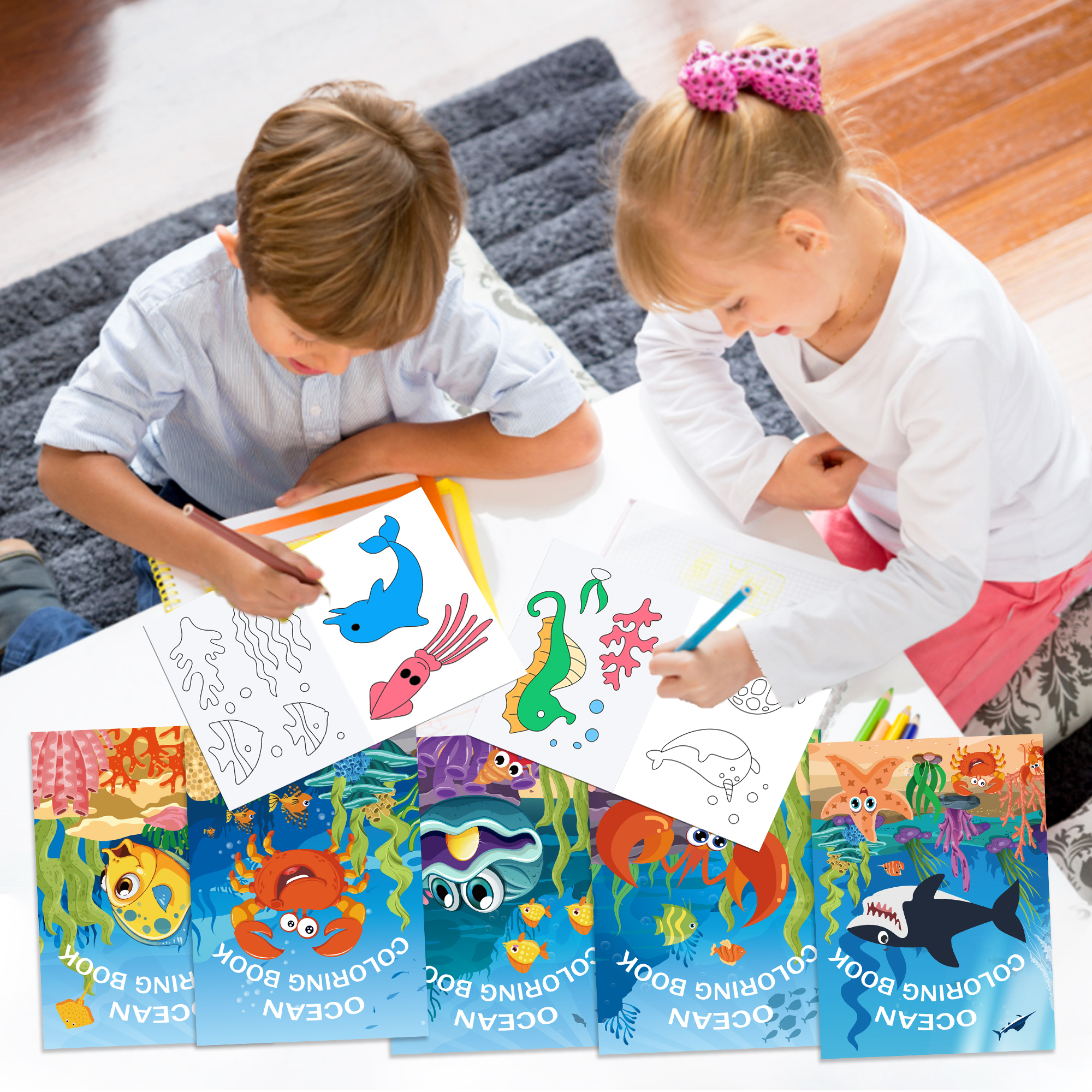 16pcs Cartoon Underwater World - Food Snacks Coloring Book avaliação e preço