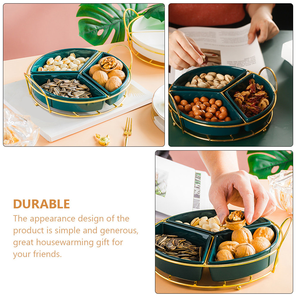 Dried Fruit Tray Three-Section - Food Snacks For Camping avaliação e preço
