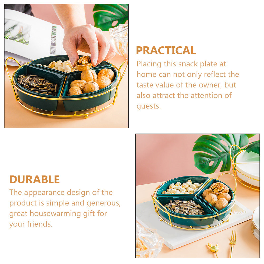 Dried Fruit Tray Three-Section - Food Snacks For Camping avaliação e preço