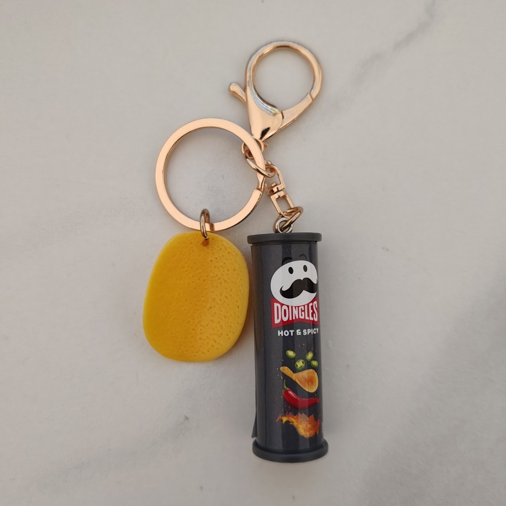 Creative Potato Chip Keychain  - Food Zinc avaliação e preço
