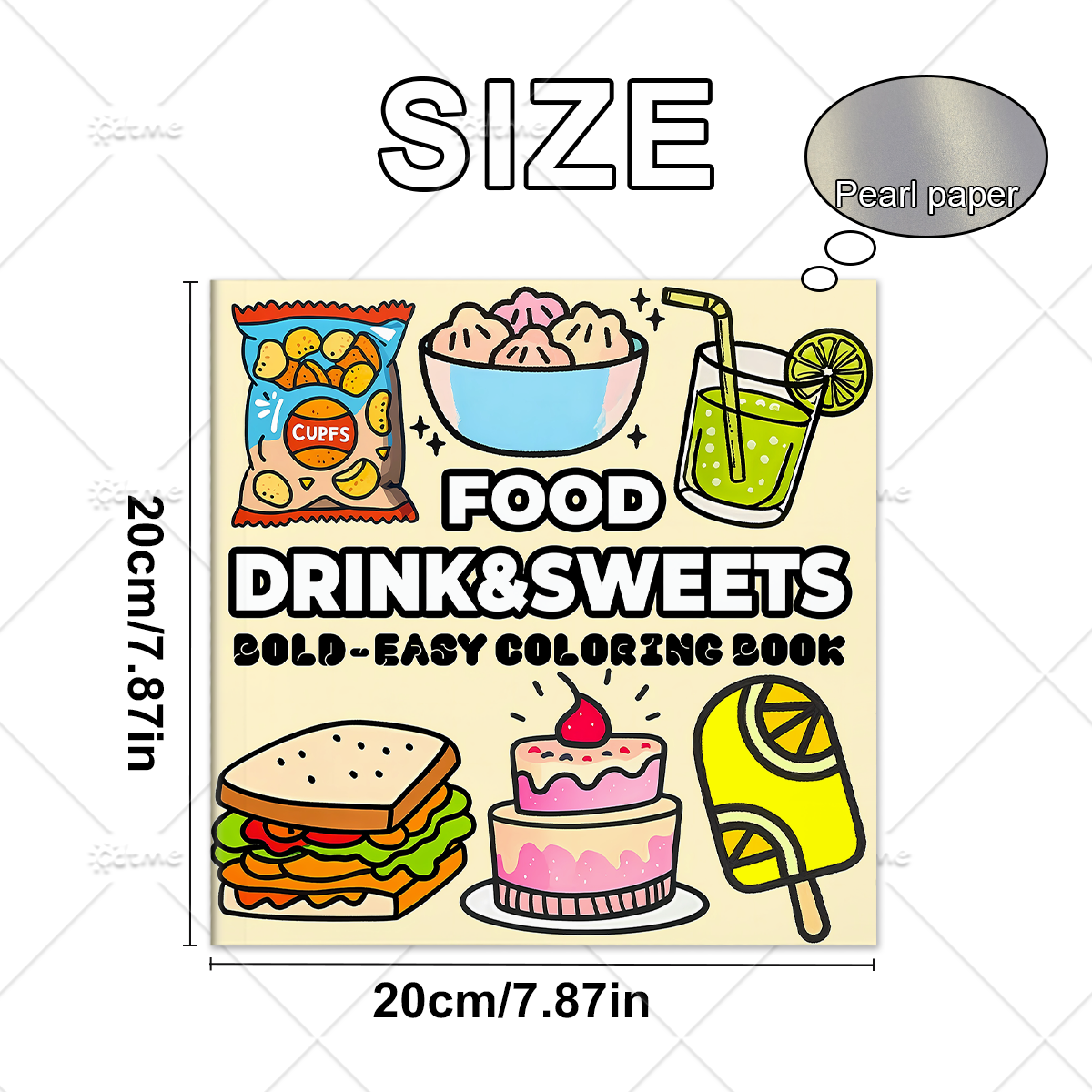 Food Drinks & Sweets Bold & Ea - Food Snacks Coloring Book avaliação e preço