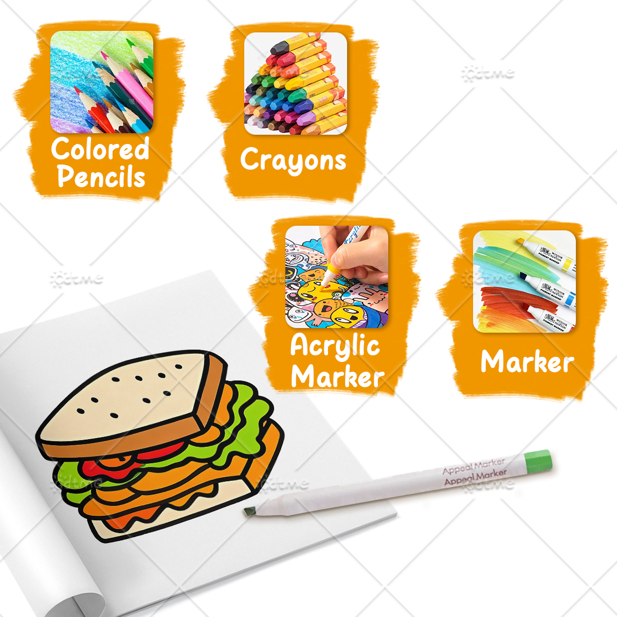 Food Drinks & Sweets Bold & Ea - Food Snacks Coloring Book avaliação e preço