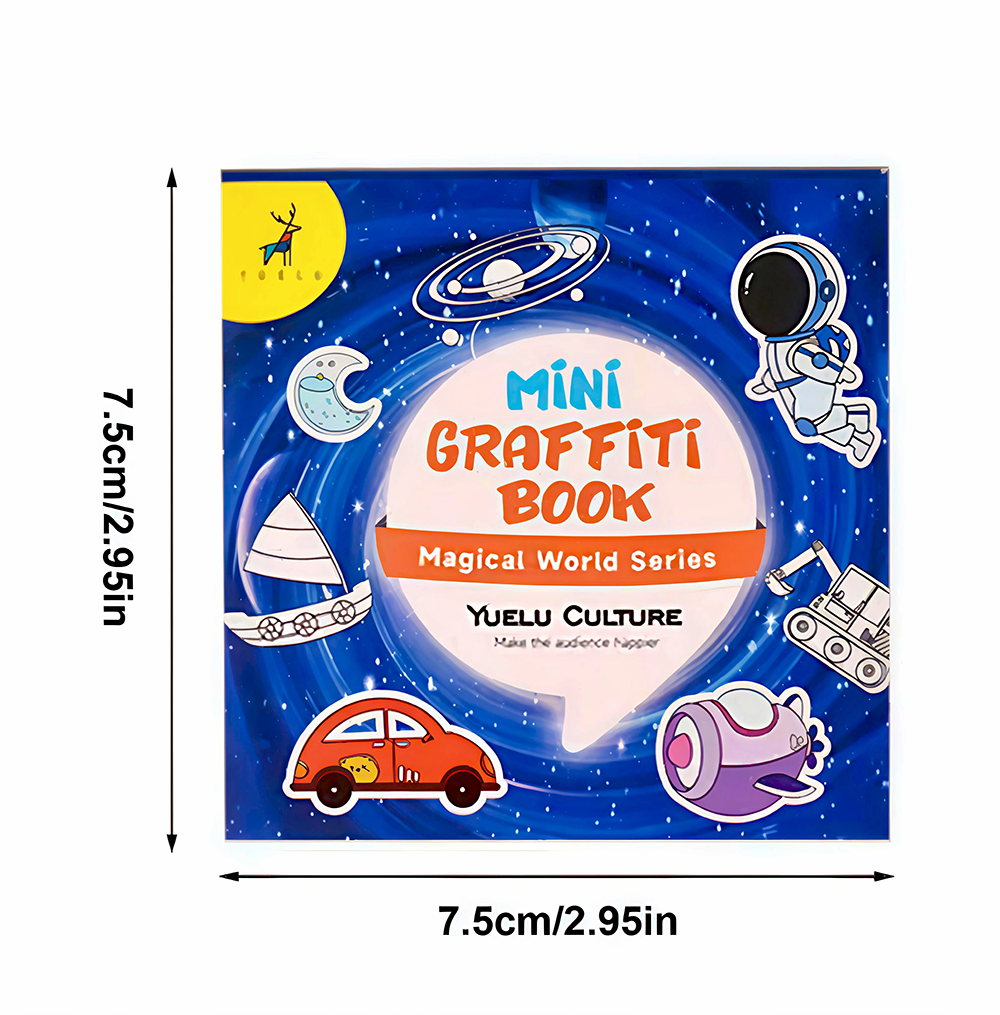 50Sheets Mini Graffiti Noteboo - Food Snacks Coloring Book avaliação e preço