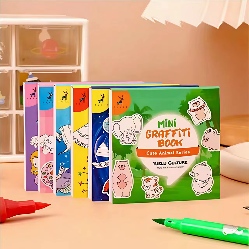 50Sheets Mini Graffiti Noteboo - Food Snacks Coloring Book avaliação e preço