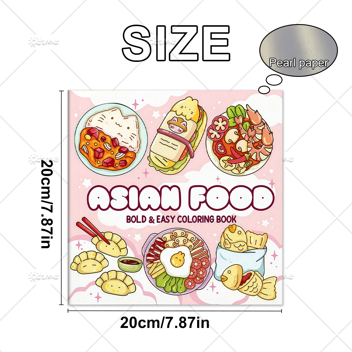 ASIAN Food Bold-easy Patterns  - Food Snacks Coloring Book avaliação e preço