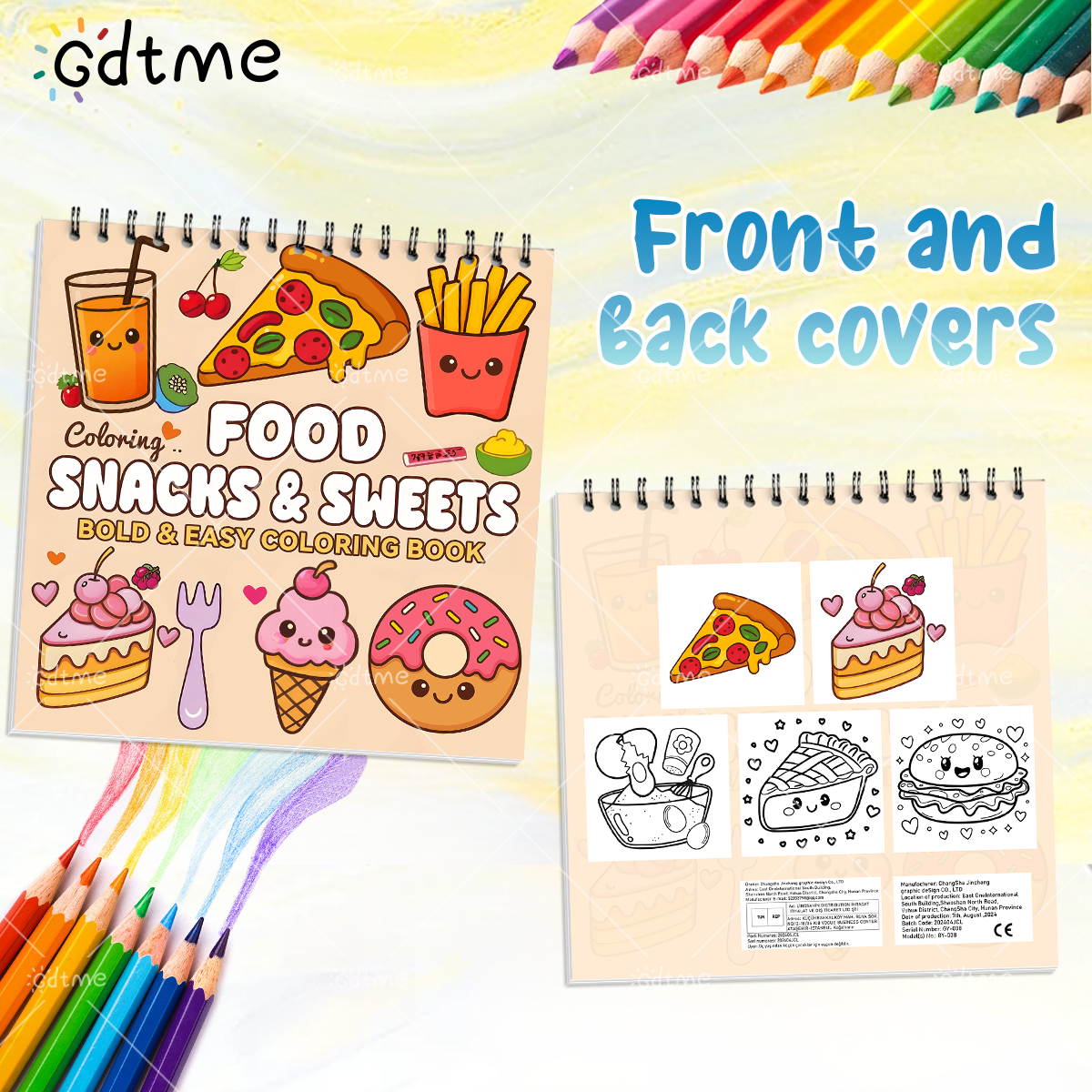 FOOD SNACKS & SWEETS Themed Co - Food Snacks Coloring Book avaliação e preço