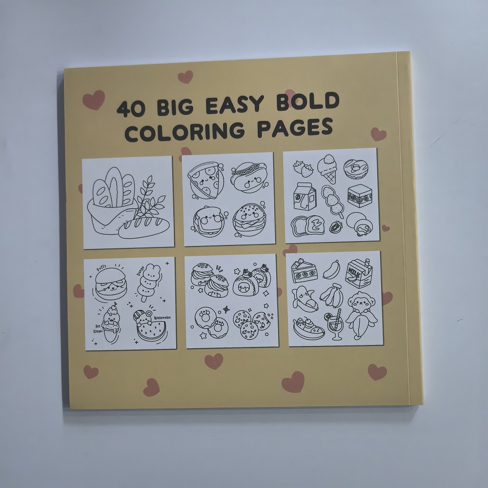 Food Drink & Sweets Easy-bold  - Food Snacks Coloring Book avaliação e preço