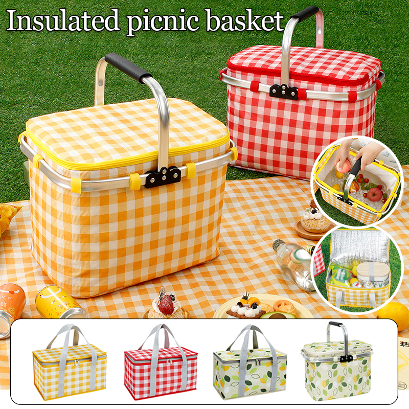Retro Pastoral Lunch Bag Foldi - Food Snacks For Camping avaliação e preço