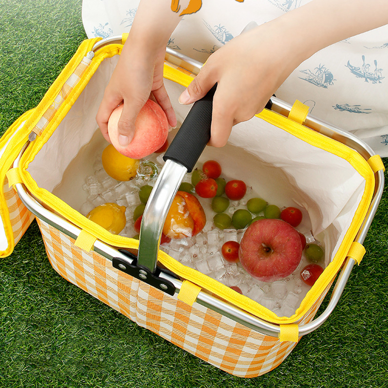 Retro Pastoral Lunch Bag Foldi - Food Snacks For Camping avaliação e preço