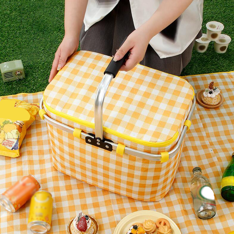 Retro Pastoral Lunch Bag Foldi - Food Snacks For Camping avaliação e preço