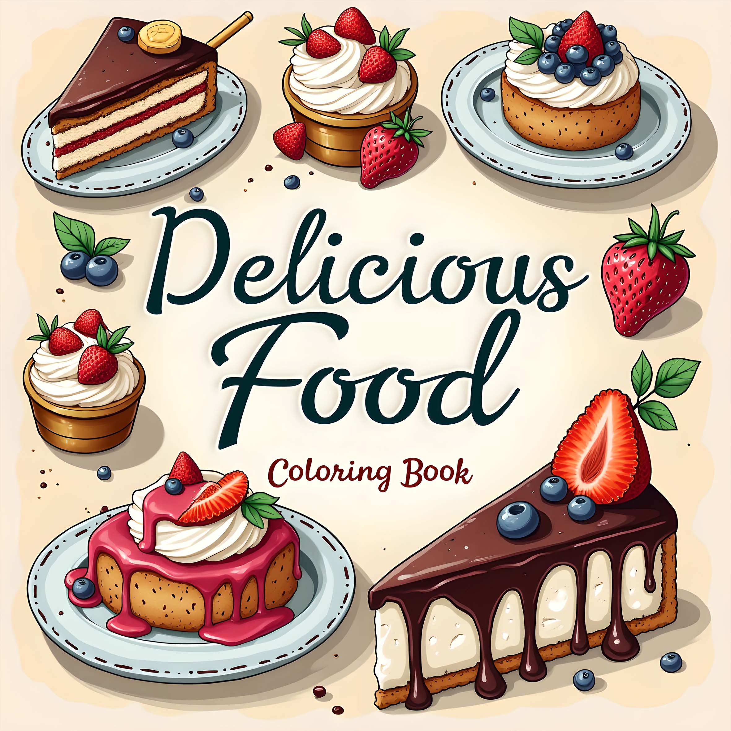 1pc Food Style Art Coloring Bo - Food Snacks Coloring Book avaliação e preço