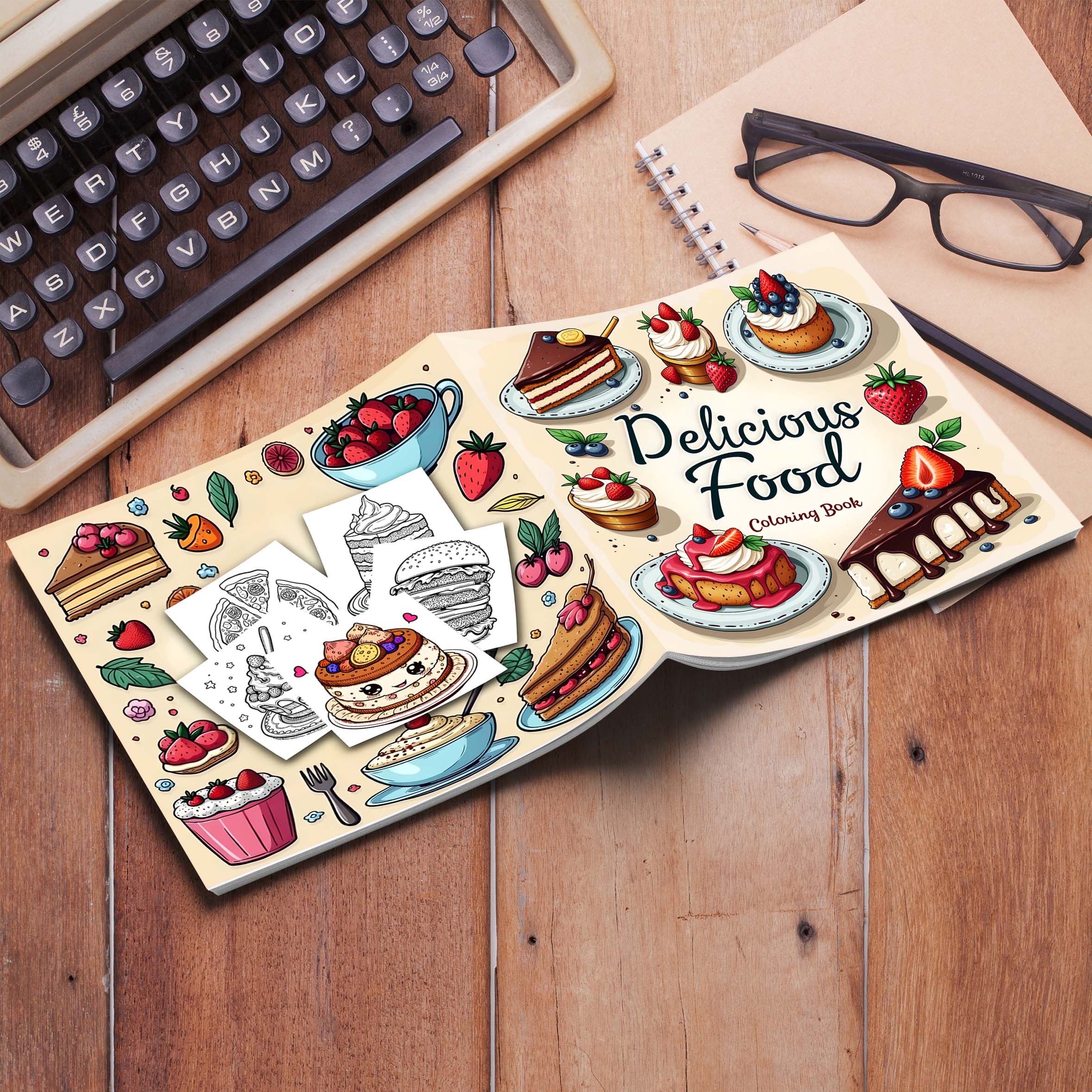 1pc Food Style Art Coloring Bo - Food Snacks Coloring Book avaliação e preço
