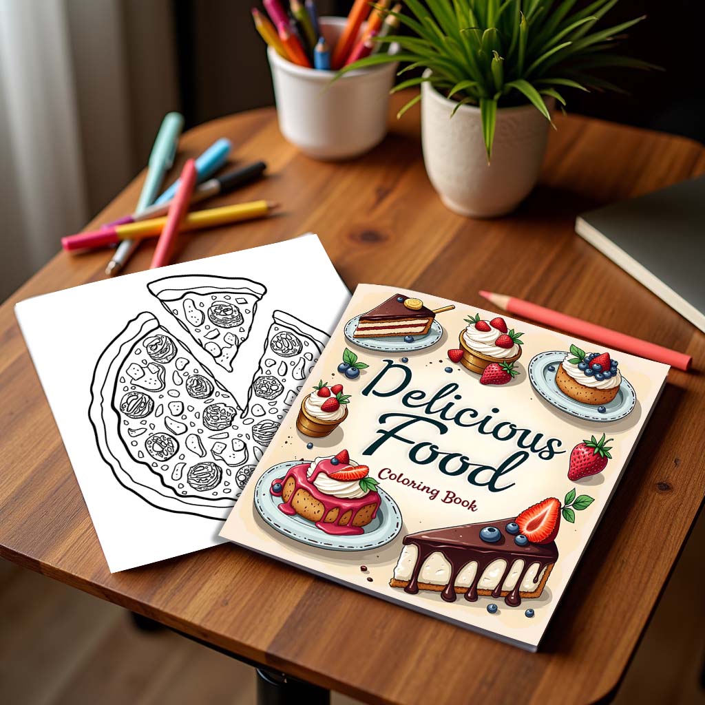 1pc Food Style Art Coloring Bo - Food Snacks Coloring Book avaliação e preço