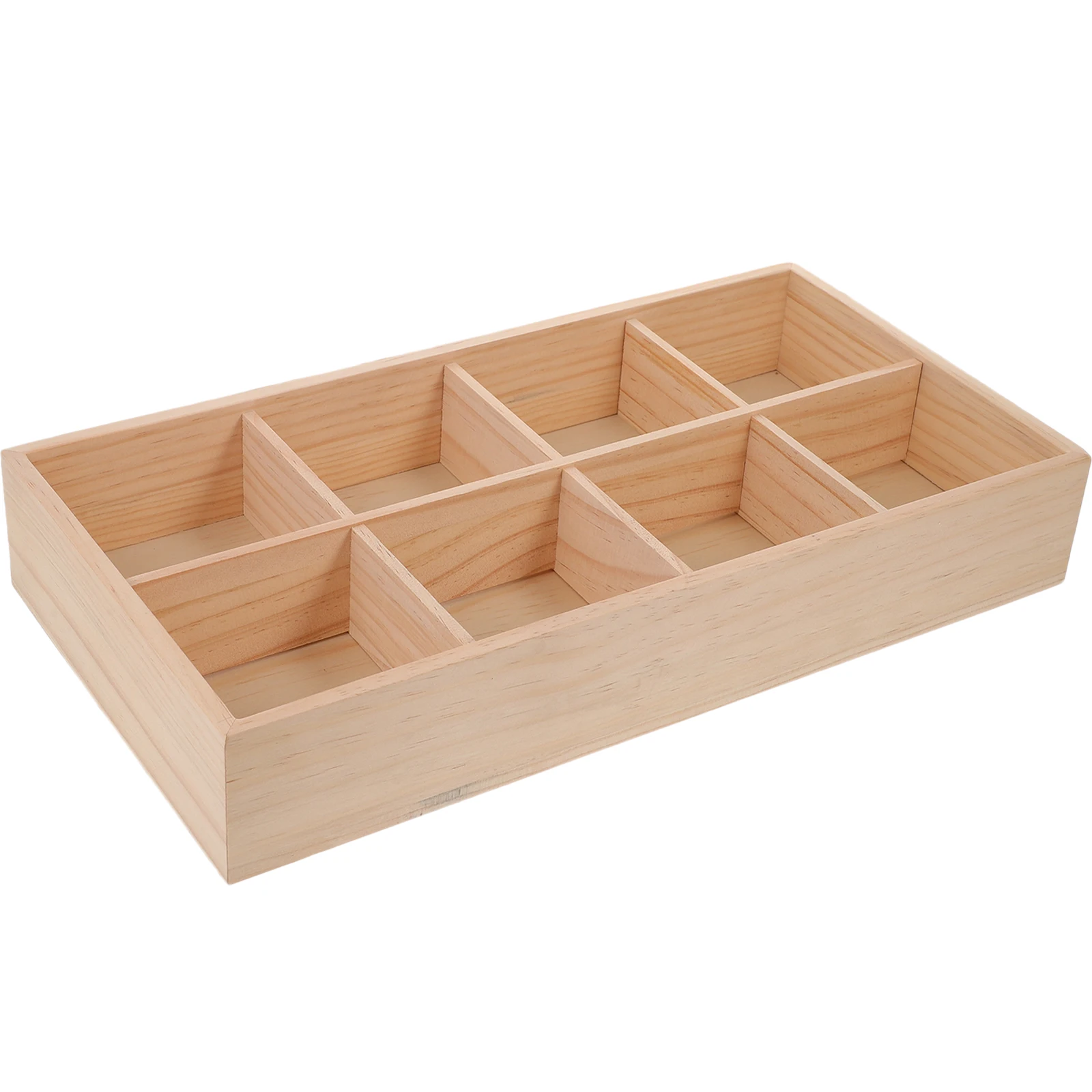 1pc Wooden Divided Storage Box - Food Snacks Packets avaliação e preço