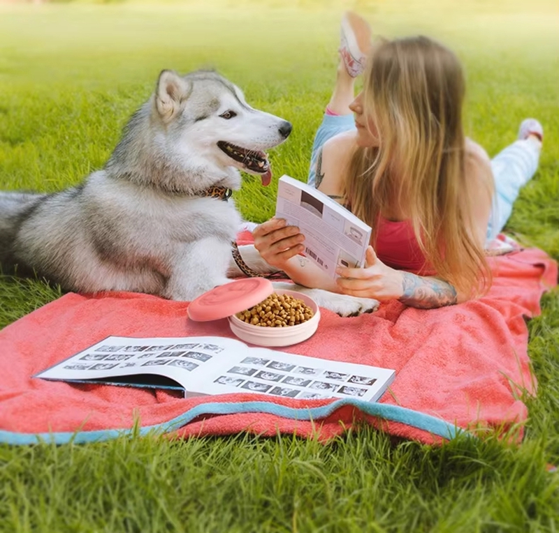 11/14cm2-in-1 Travel Dog Bowl  - Food Snacks For Camping avaliação e preço