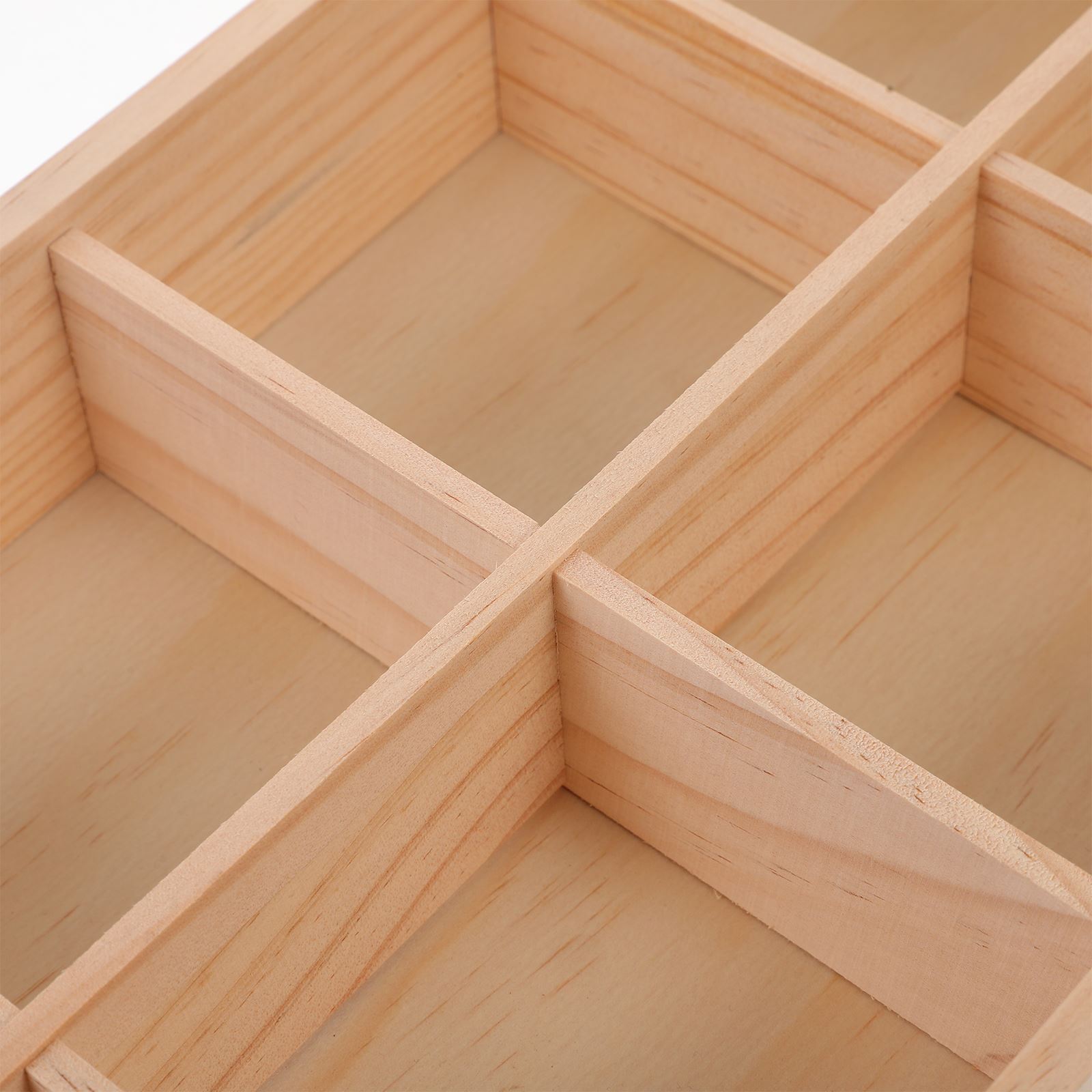 1pc Wooden Divided Storage Box - Food Snacks Packets avaliação e preço