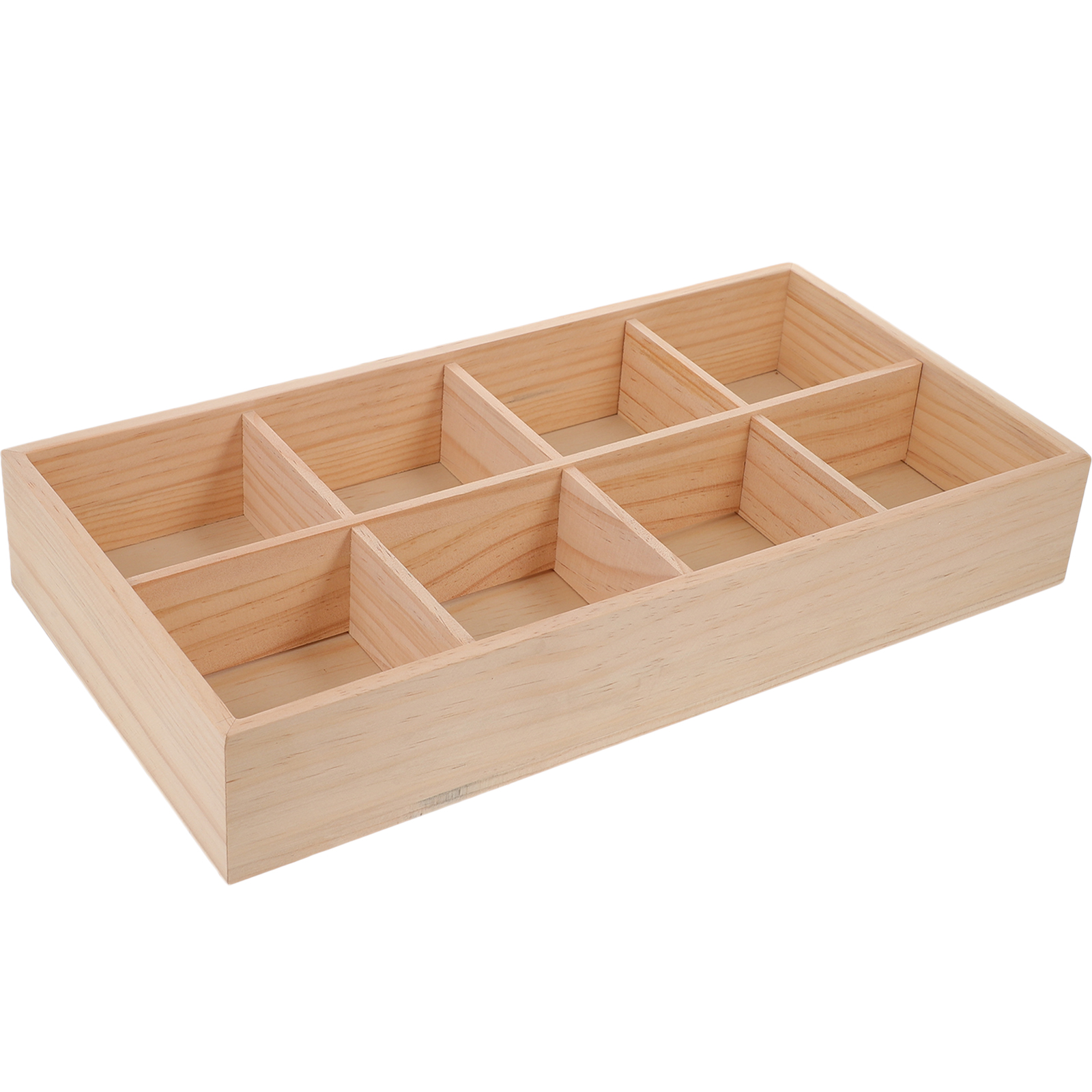 1pc Wooden Divided Storage Box - Food Snacks Packets avaliação e preço