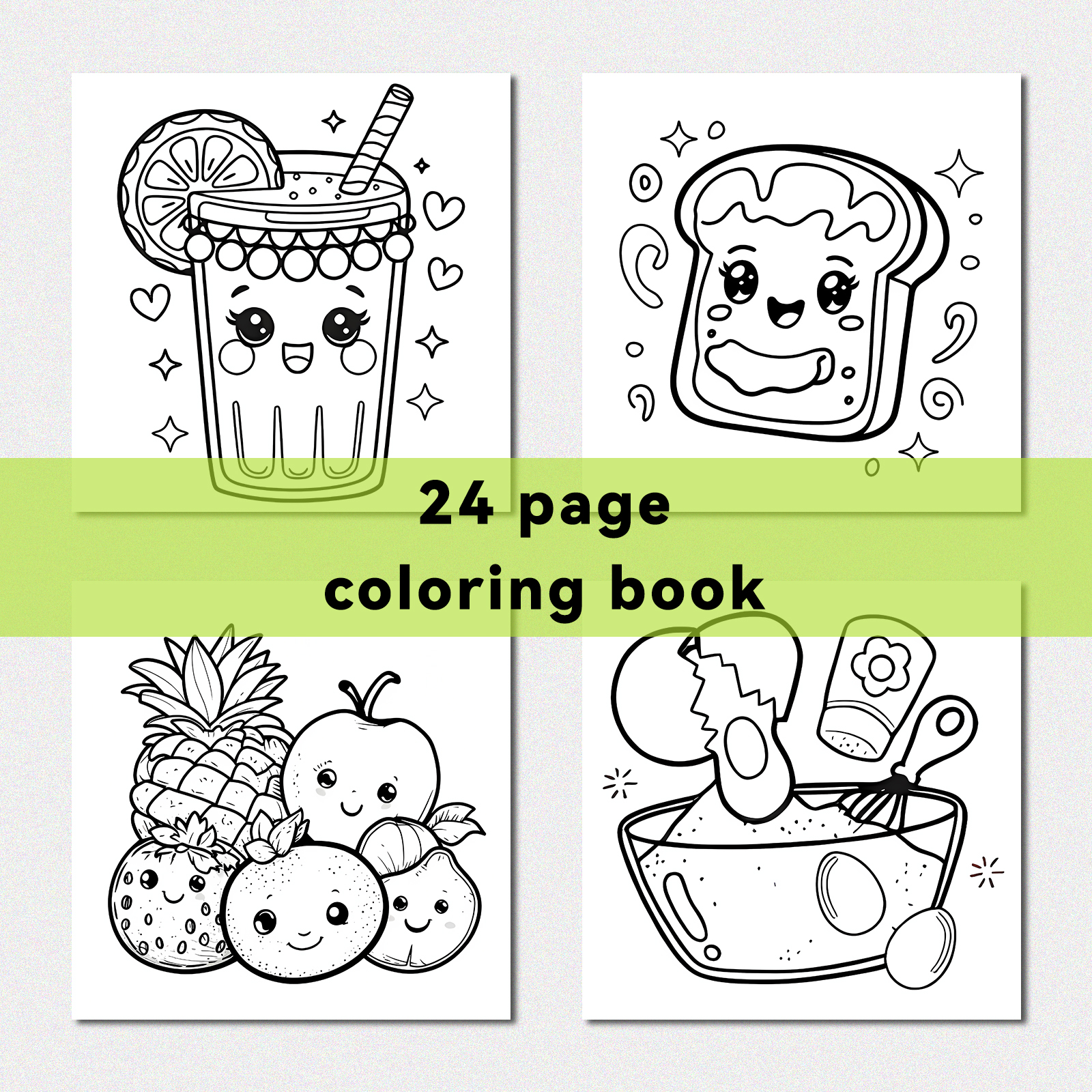 FOOD AND SNACK Coloring Book F - Food Snacks Coloring Book avaliação e preço