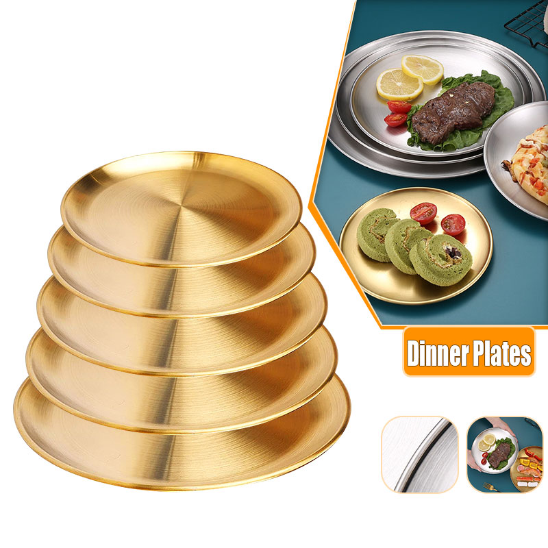 Metal Round Plate Camping Dish - Food Snacks For Camping avaliação e preço