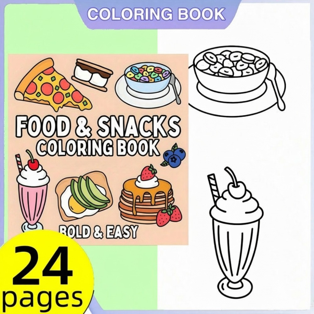 Food and Snacks Coloring Book  - Food Snacks Coloring Book avaliação e preço