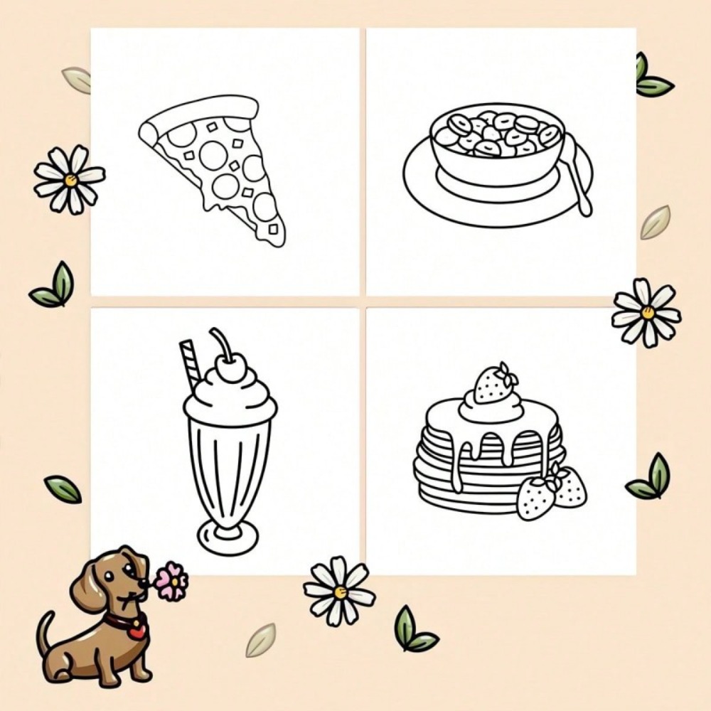 Food and Snacks Coloring Book  - Food Snacks Coloring Book avaliação e preço