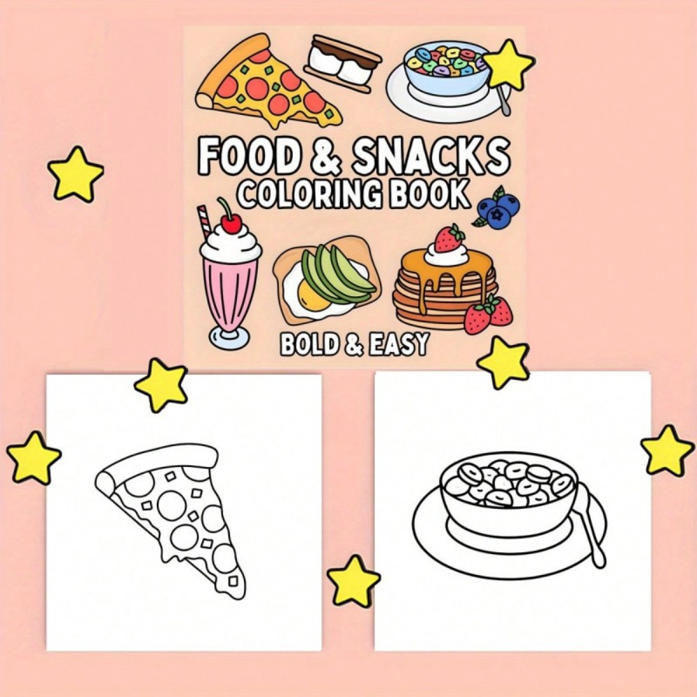 Food and Snacks Coloring Book  - Food Snacks Coloring Book avaliação e preço