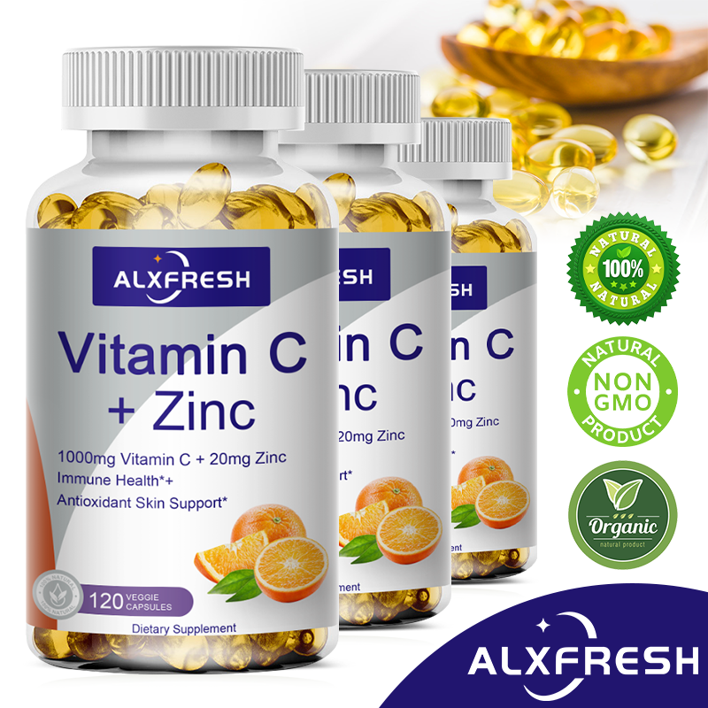 Alxfresh Vitamin C with Zinc f - Food Zinc avaliação e preço