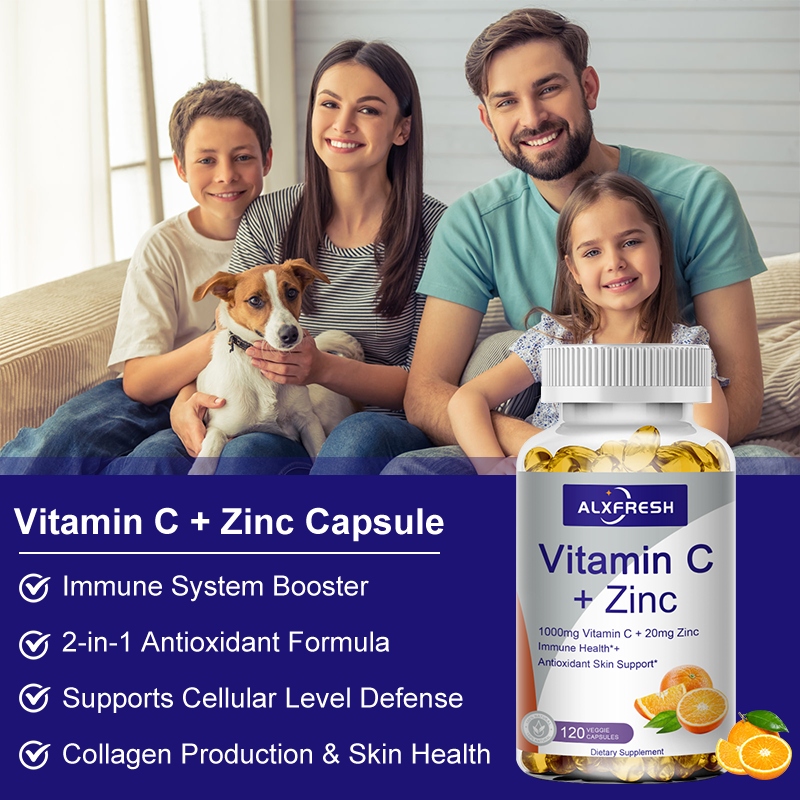 Alxfresh Vitamin C with Zinc f - Food Zinc avaliação e preço