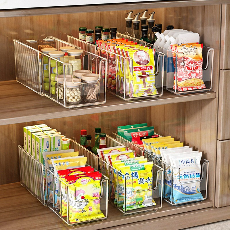 Clear Kitchen Storage Box with - Food Snacks Packets avaliação e preço
