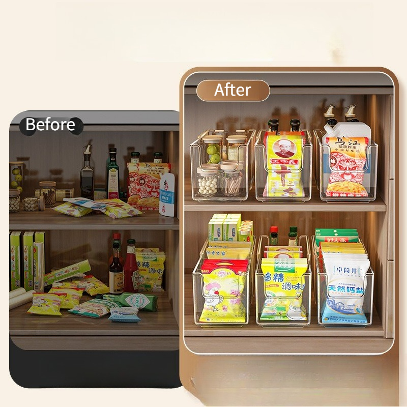 Clear Kitchen Storage Box with - Food Snacks Packets avaliação e preço