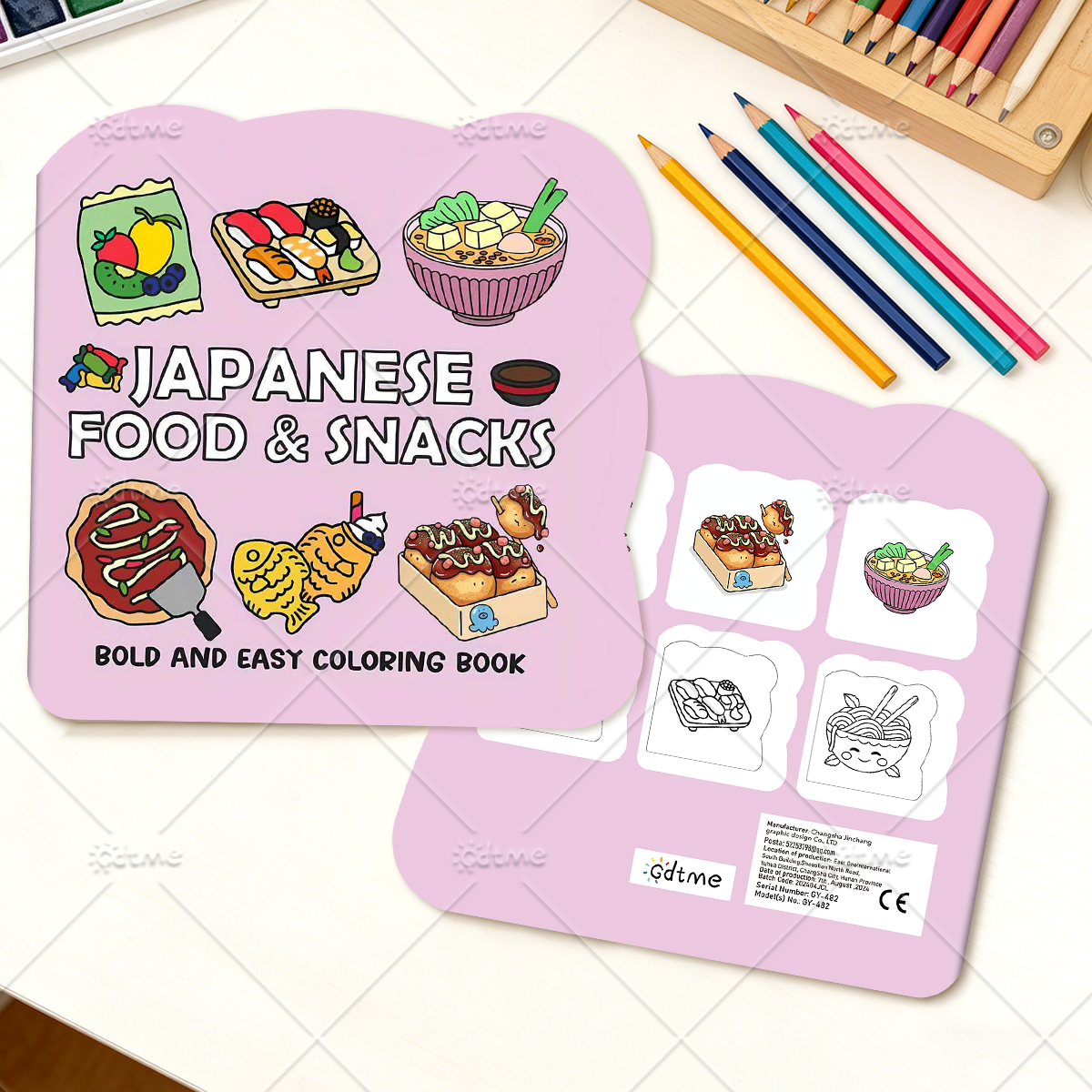 JAPANESE FOOD & SNACKS Irregul - Food Snacks Coloring Book avaliação e preço