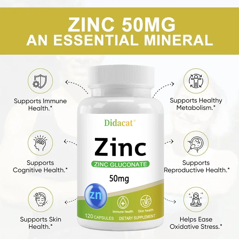 Zinc 50 Mg - with Zinc Glucona - Food Zinc avaliação e preço