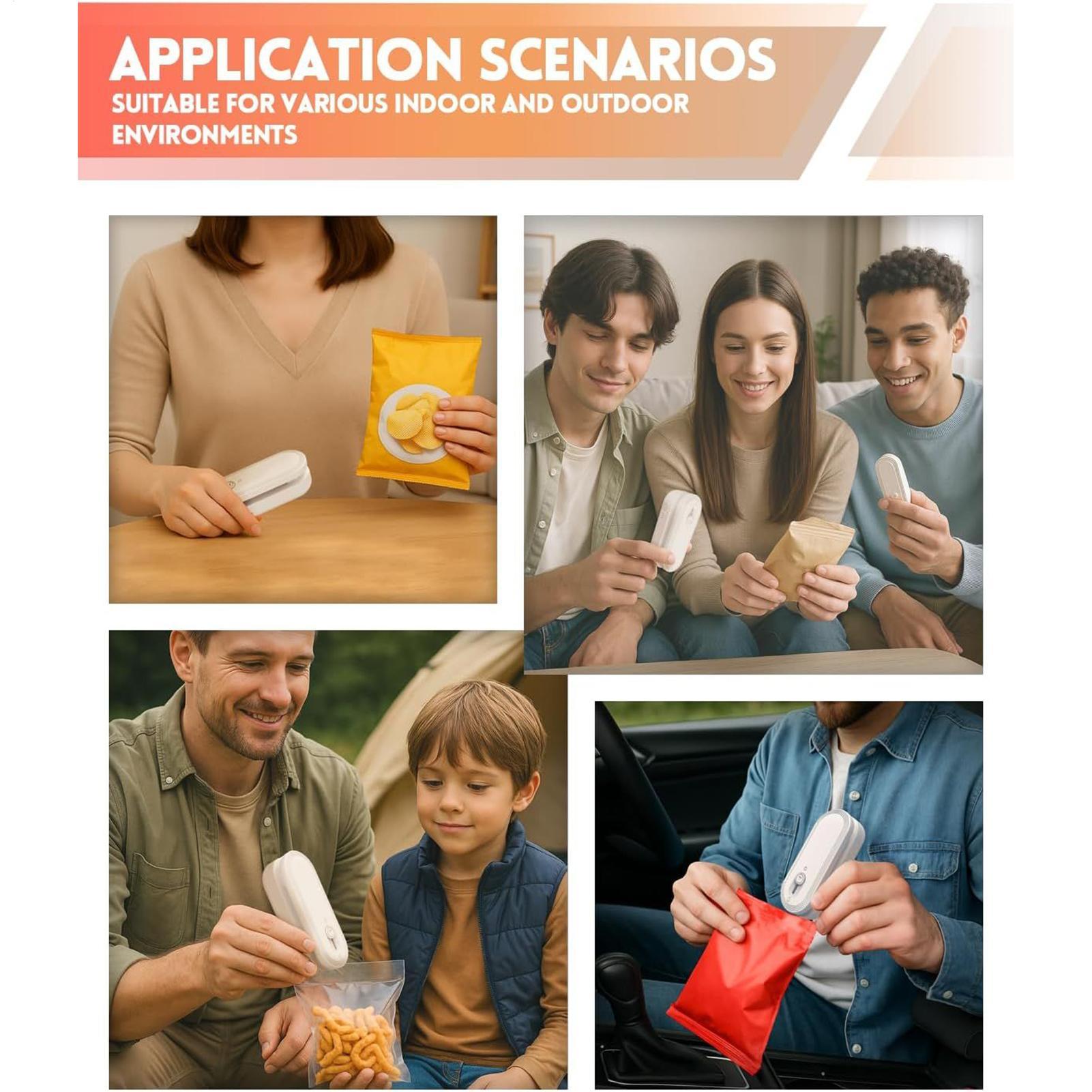 Chip Sealer Rechargeable Food  - Food Snacks For Camping avaliação e preço